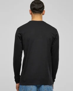 Basic Henley L/S pitkähihainen - Musta