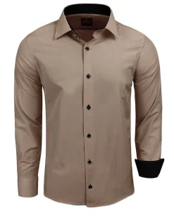 Beales kauluspaita - Beige/Musta