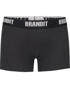 Brandit logo bokserit 2-pack - Camo & Musta