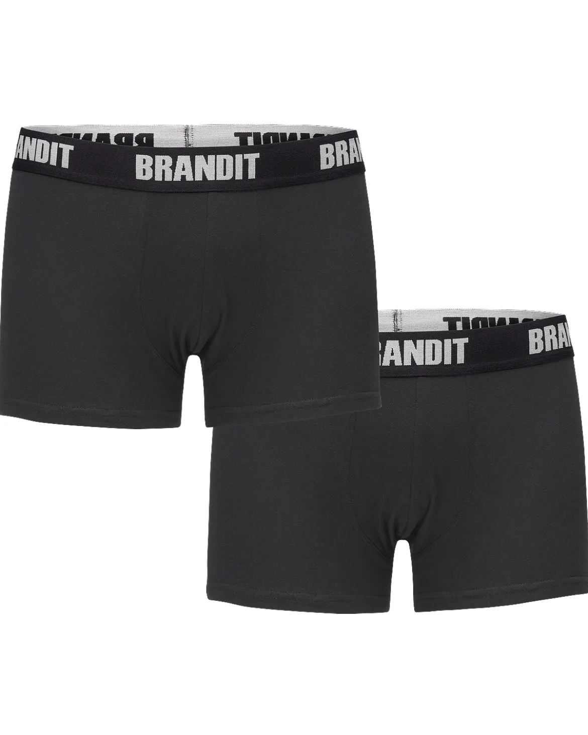 Brandit logo bokserit 2-pack - Musta & Musta