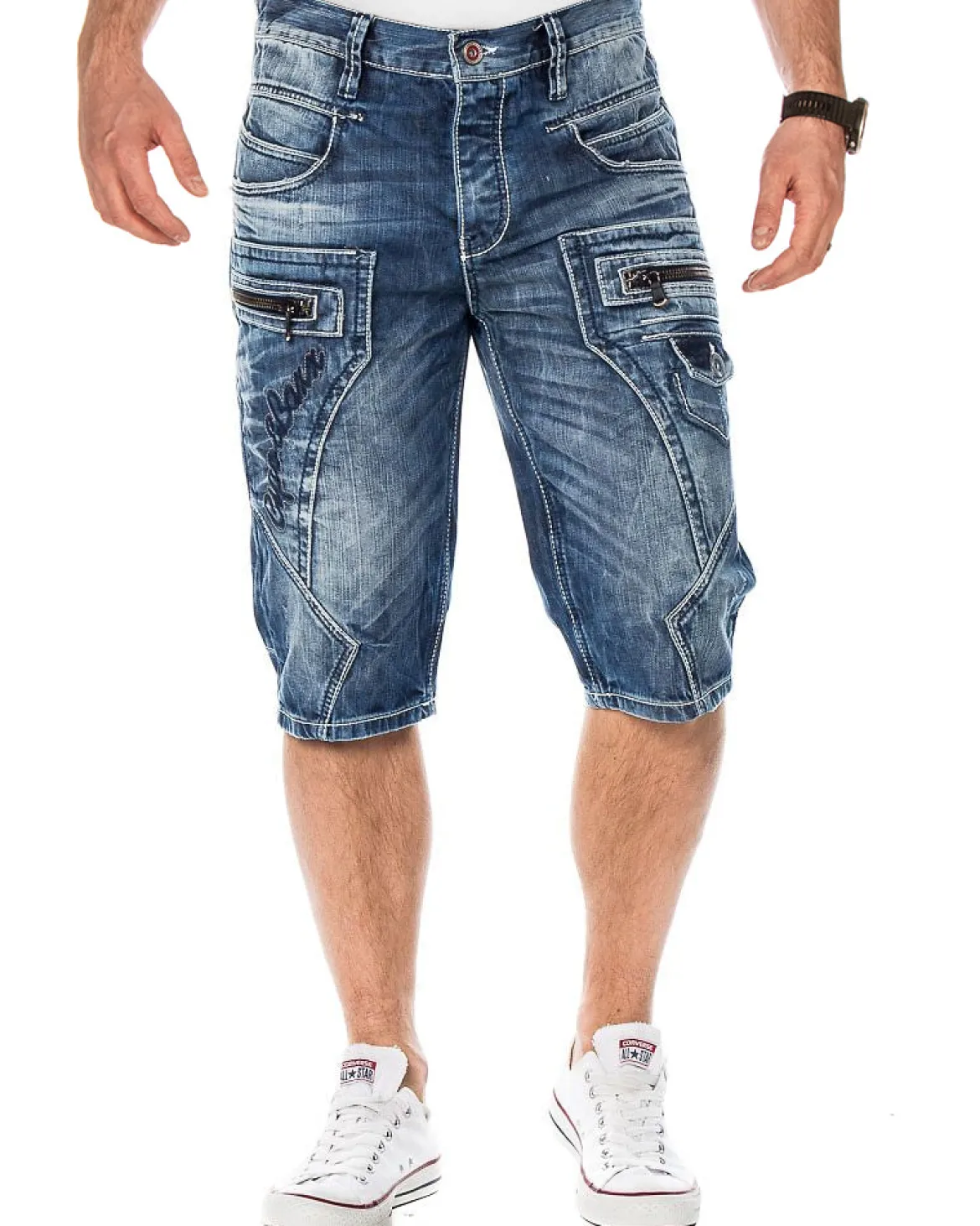 CK101 Henry farkkushortsit - Sininen