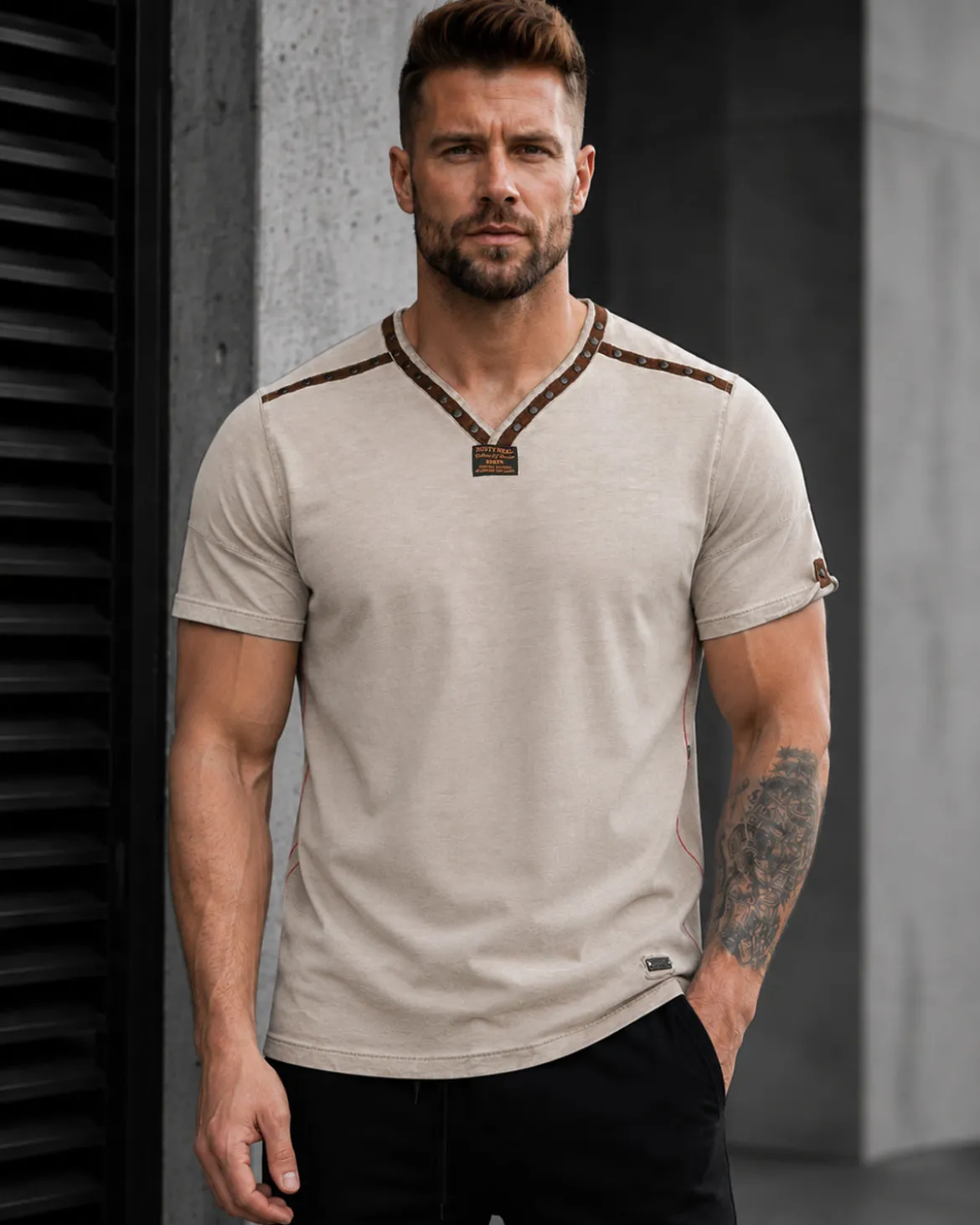 Clint t-paita - Beige