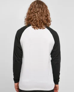 Contrast raglan pitkähihainen - Valkoinen/Musta