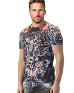 CT818 Eagle Skull t-paita - Sininen