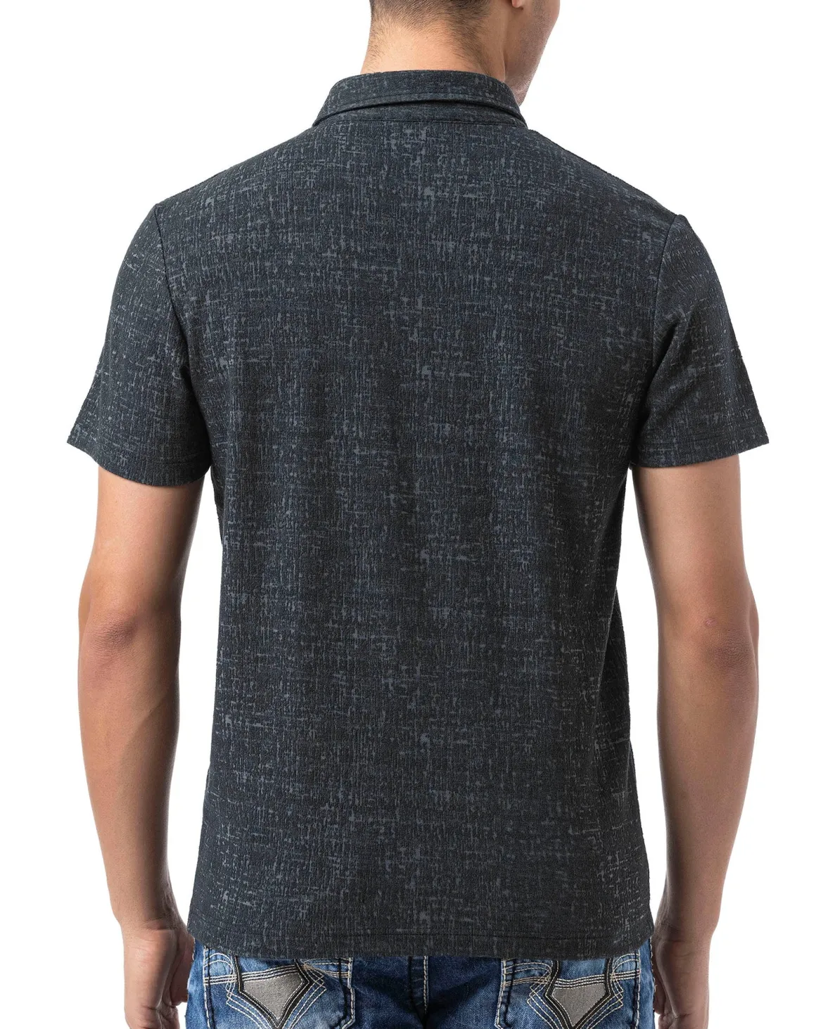 CT825 Shadow Texture pikeepaita - Musta
