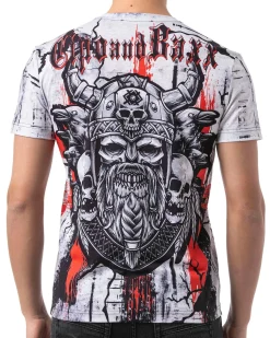 CT819 Viking Skull t-paita - Valkoinen