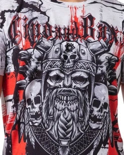 CT819 Viking Skull t-paita - Valkoinen