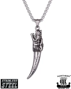 Fenrir Wolf Tooth kaulakoru - Teräs