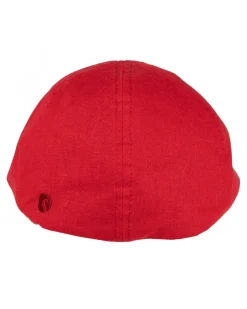 Macon 56 gen linen flat cap - Punainen