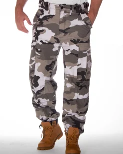 M-65 Vintage reisitaskuhousut - Valkoinen camo
