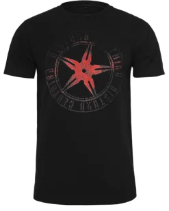 Original red throwing star t-paita - Musta