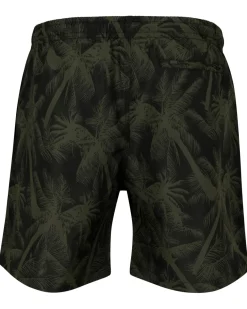Pattern Palm uimashortsit - Musta/Vihreä