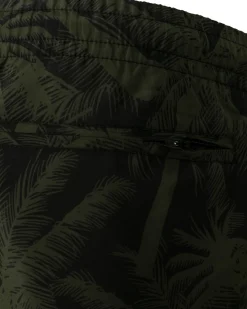 Pattern Palm uimashortsit - Musta/Vihreä