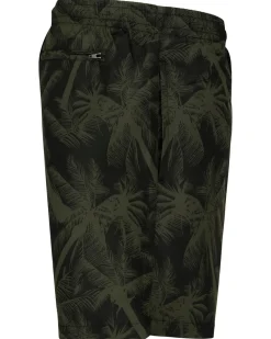 Pattern Palm uimashortsit - Musta/Vihreä