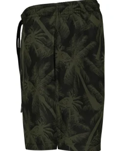 Pattern Palm uimashortsit - Musta/Vihreä