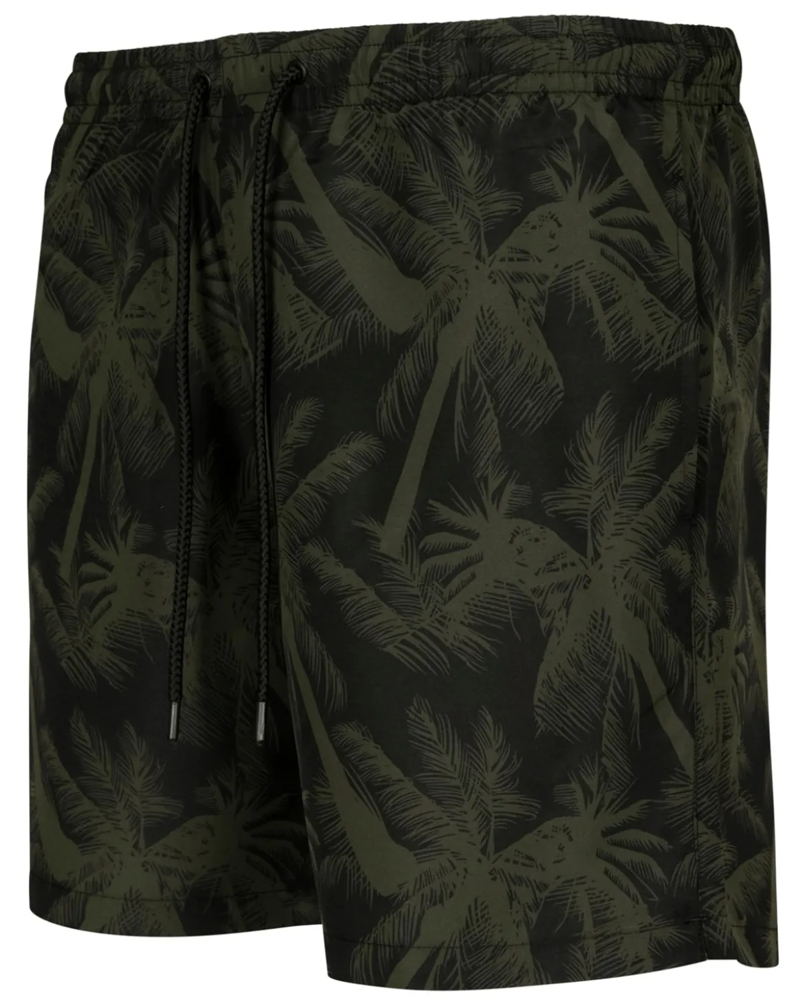 Pattern Palm uimashortsit - Musta/Vihreä