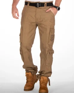 Pure slim reisitaskuhousut - Beige