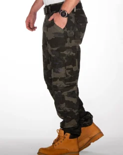 Pure slim reisitaskuhousut - Tumma camo