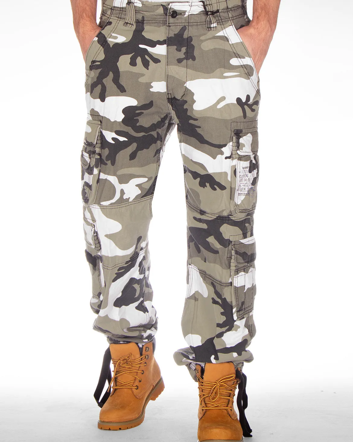Pure vintage reisitaskuhousut - Valkoinen Camo