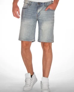 Relaxed fit farkkushortsit - Vaaleansininen