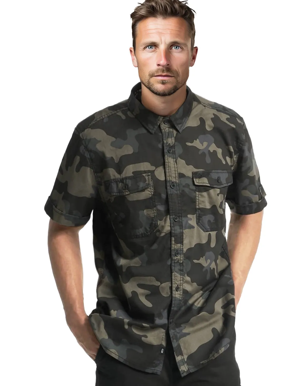 Roadstar lyhythihainen kauluspaita - Camo