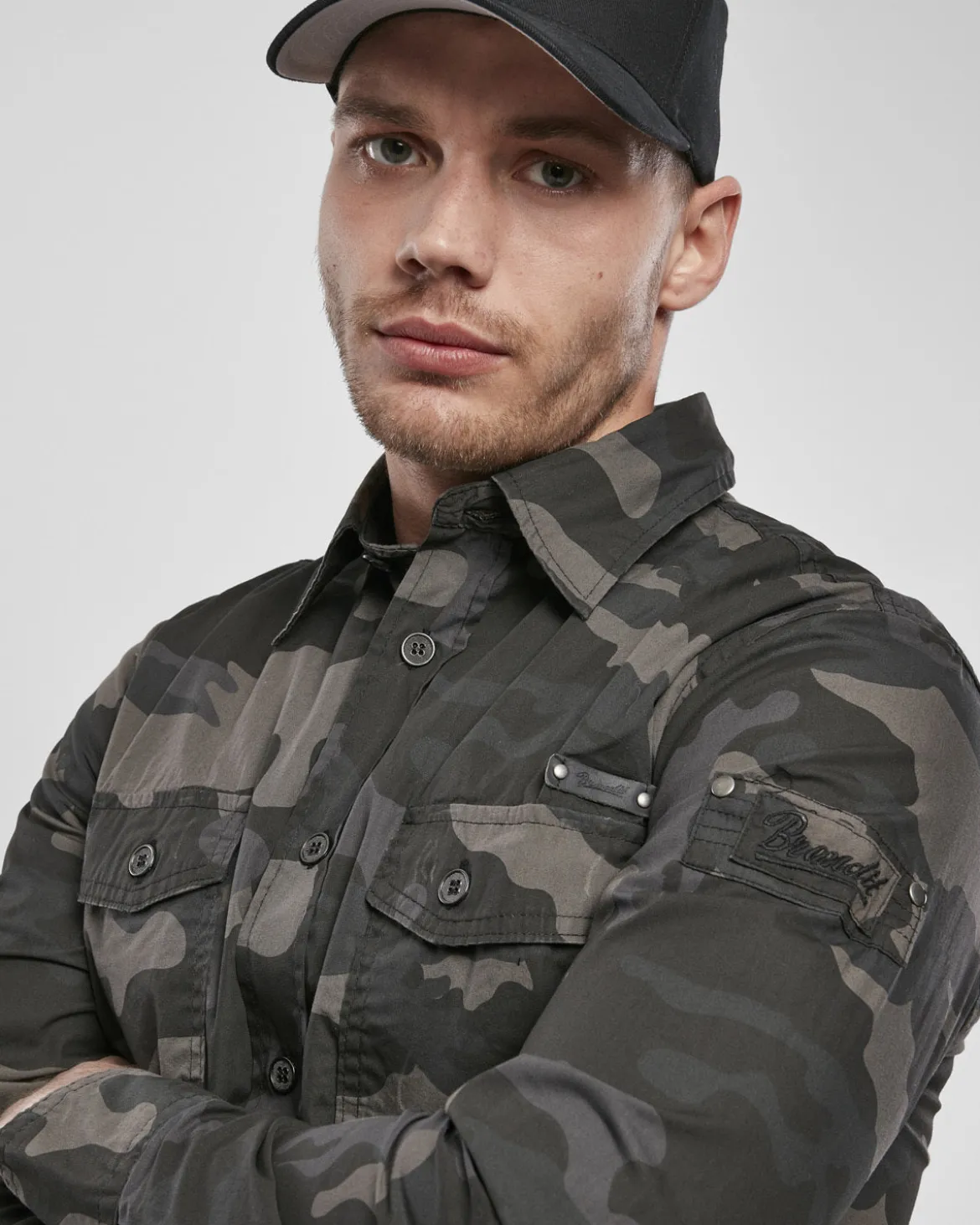Slim worker kauluspaita - Tumma camo