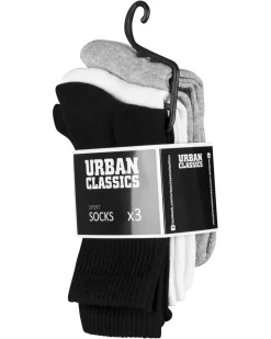 Sport sukat 3-pack - Musta/Valkoinen/Harmaa