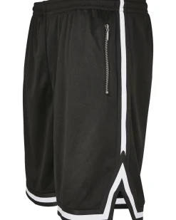 Stripe mesh shortsit - Musta/Valkoinen