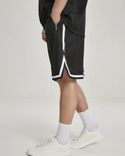 Stripe mesh shortsit - Musta/Valkoinen