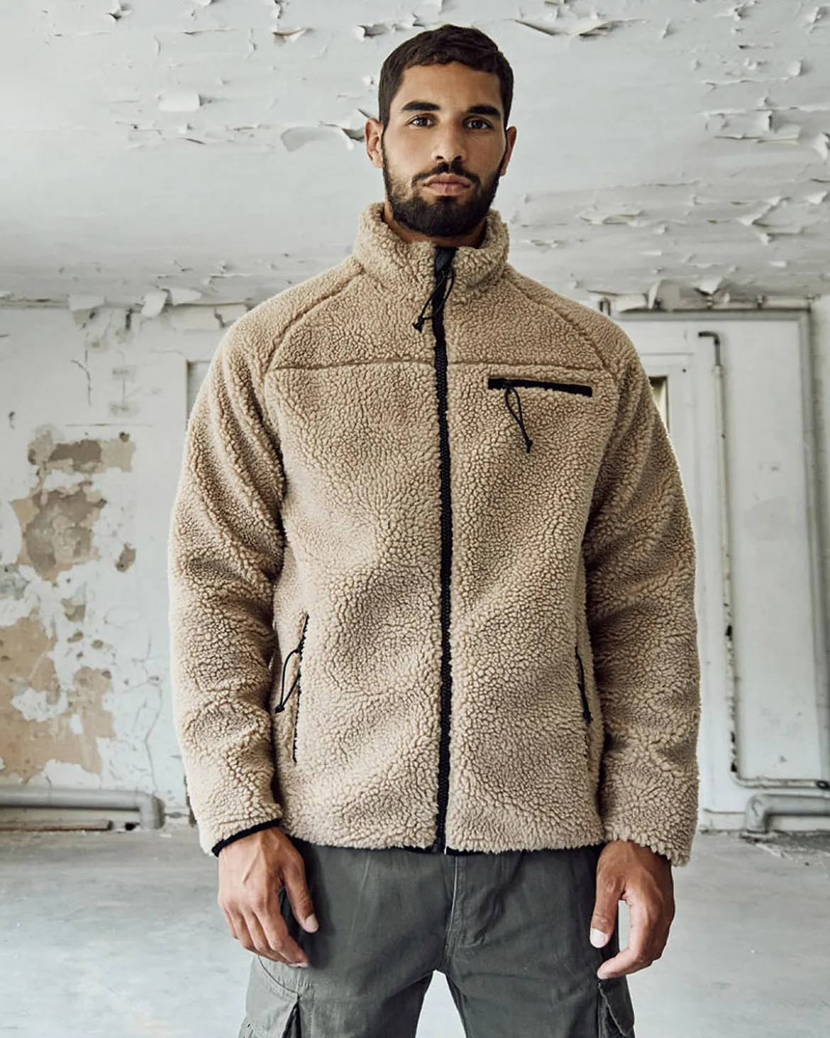 Teddyfleece takki - Kameli
