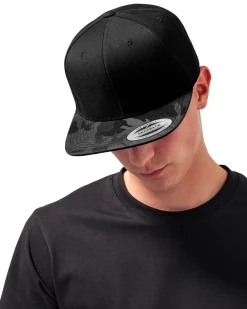 Visor snapback - Musta camo